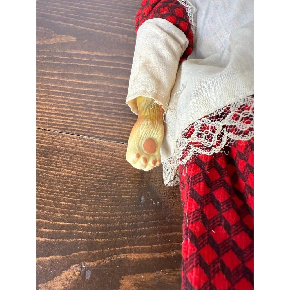 Vintage Anthropomorphic Cat Doll‎ Figurine Folk Art Countrycore 12